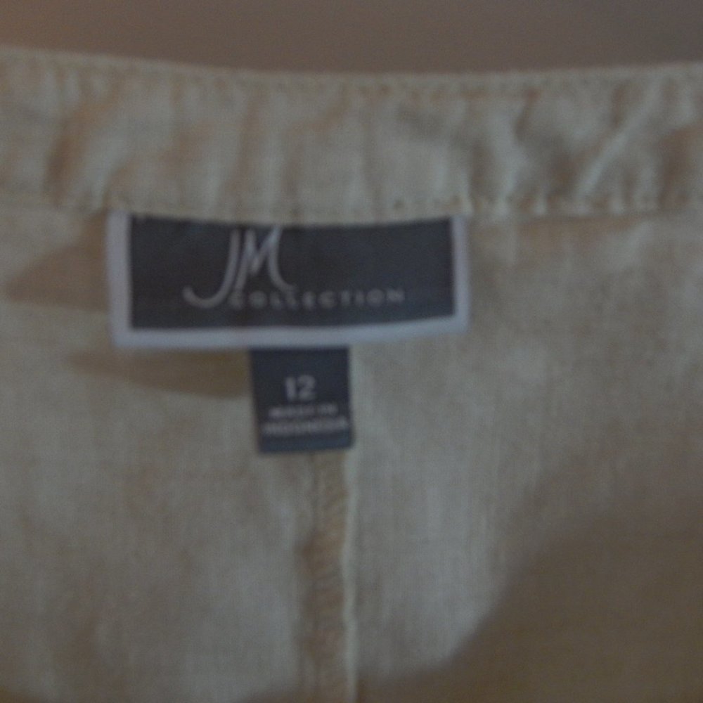 Jm Collections 100% Linen Relaxed Button Shirt - image 4